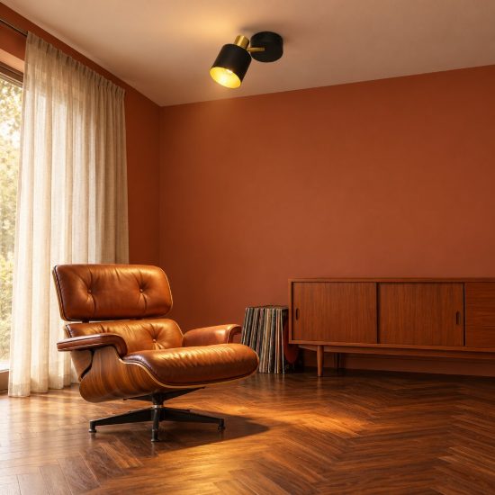 Applique per comodino camera da letto con faretto orientabile moderna nera oro interruttore