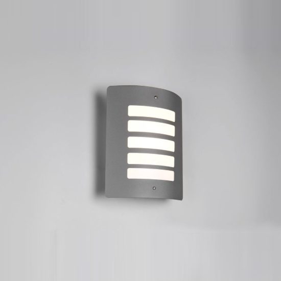 Applique da esterno ip44 moderna nera in alluminio pressofuso