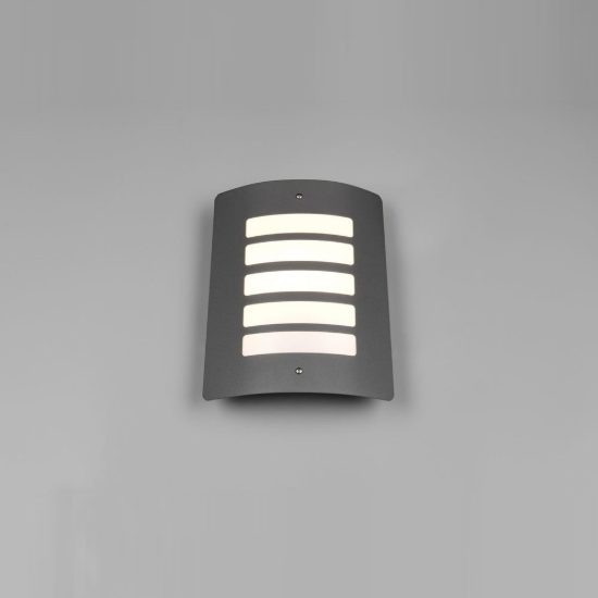 Applique da esterno ip44 moderna nera in alluminio pressofuso