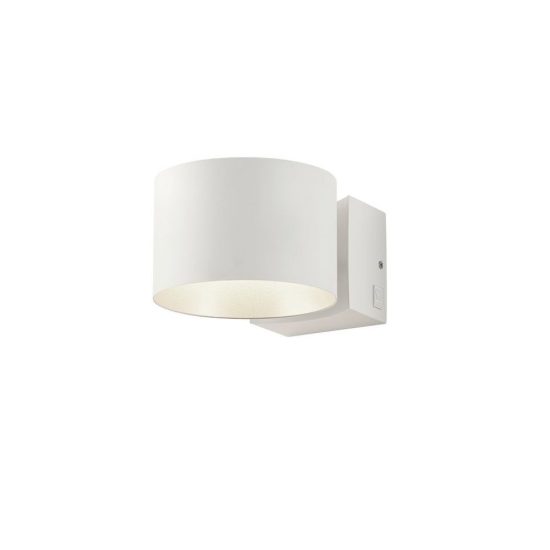 Applique per salotto led 10w cct 2700k 6000k con telecomando orientabile moderna bianca