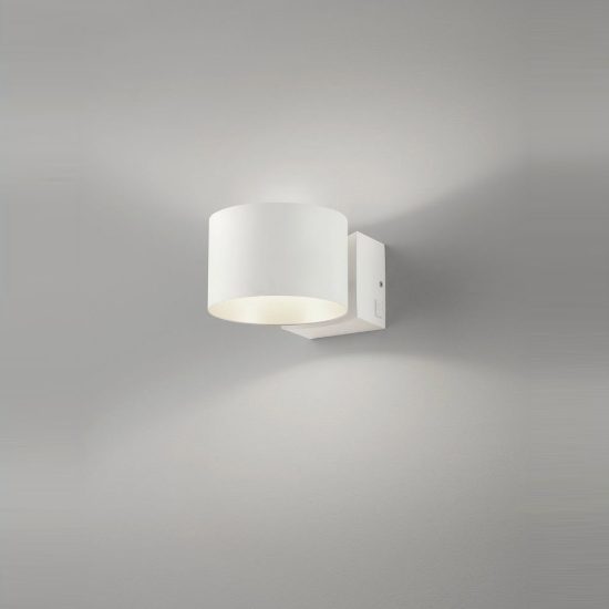 Applique per salotto led 10w cct 2700k 6000k con telecomando orientabile moderna bianca