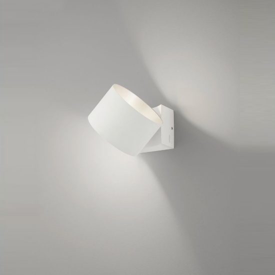 Applique per salotto led 10w cct 2700k 6000k con telecomando orientabile moderna bianca