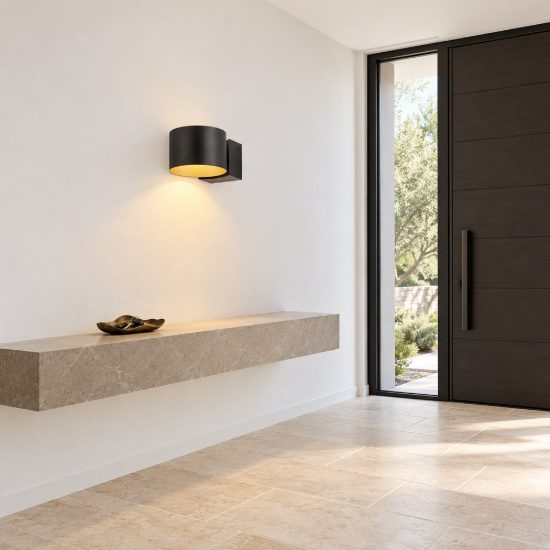 Applique per soggiorno led 10w cct 2700k 6000k con telecomando orientabile moderna nera