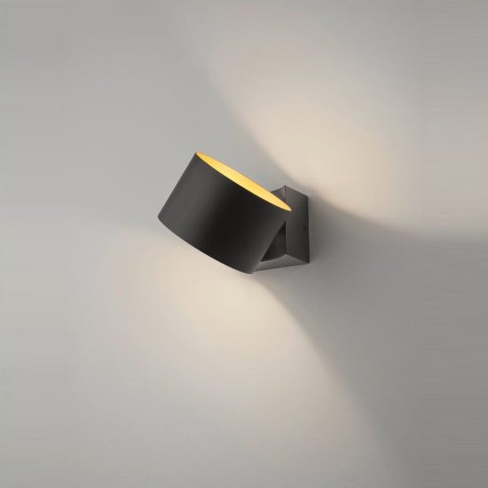 Applique per soggiorno led 10w cct 2700k 6000k con telecomando orientabile moderna nera