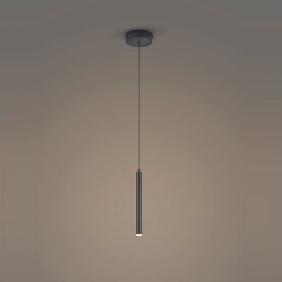 Lampada a sospensione per sala da pranzo led 3w cct 2300k 4000k con telecomando nera