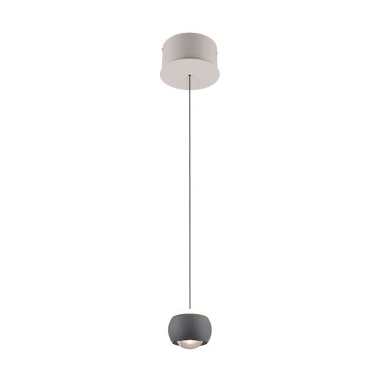 Lampada a sospensione per sala da pranzo led 5w cct 2300k 4000k con telecomando grigia salmone