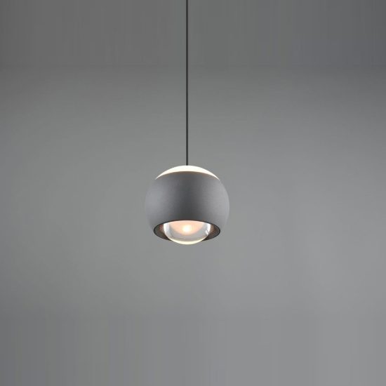 Lampada a sospensione per sala da pranzo led 5w cct 2300k 4000k con telecomando grigia salmone