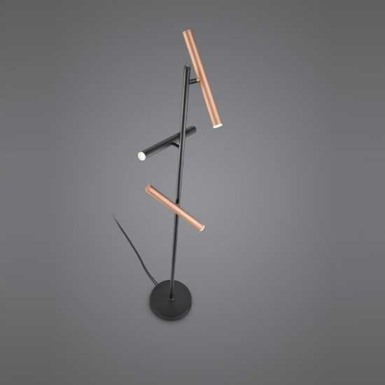 Piantana led 9w cct 2300k 3000k 4000k touch per soggiorno nera caffe