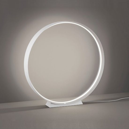 Piantana led 28w cct 2700k 6000k con telecomando per soggiorno bianca ad anello