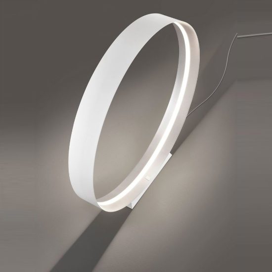 Piantana led 28w cct 2700k 6000k con telecomando per soggiorno bianca ad anello