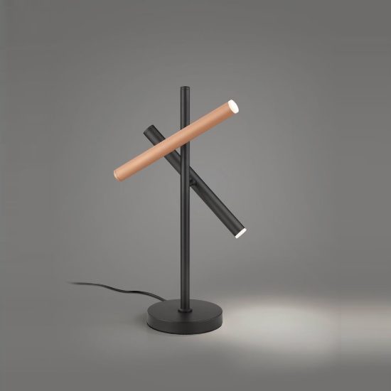 Lampada da tavolo led 6w cct 2300k 3000k 4000k touch per soggiorno nera caffe