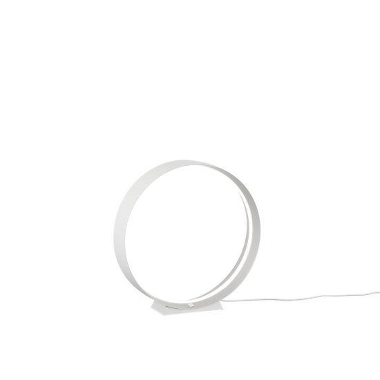 Lampada da tavolo led 15w cct 2700k 6000k con telecomando per soggiorno moderna bianca ad anello