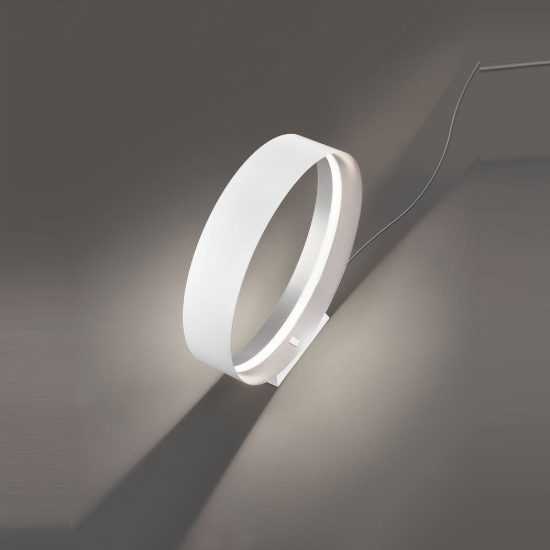 Lampada da tavolo led 15w cct 2700k 6000k con telecomando per soggiorno moderna bianca ad anello