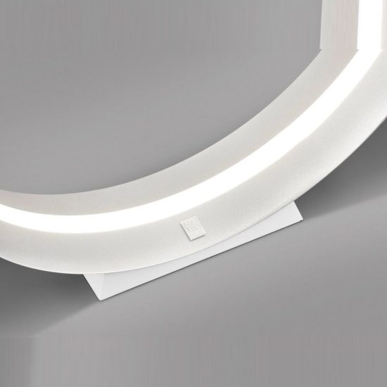 Lampada da tavolo led 15w cct 2700k 6000k con telecomando per soggiorno moderna bianca ad anello