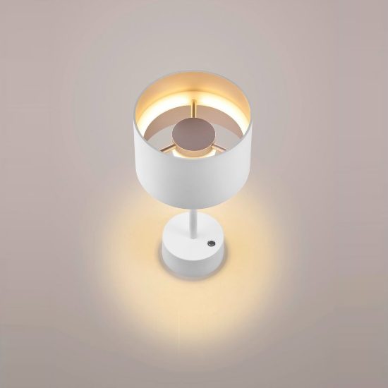 Abat-jour led 5w cct 2700k 6000k per comodino moderno bianco