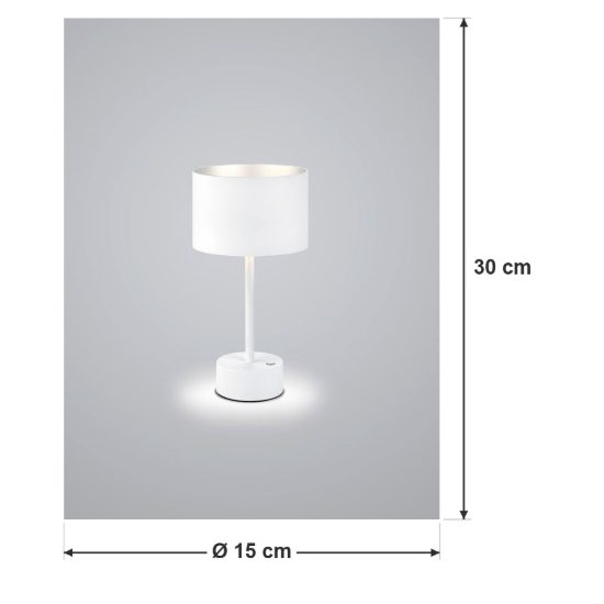 Abat-jour led 5w cct 2700k 6000k per comodino moderno bianco