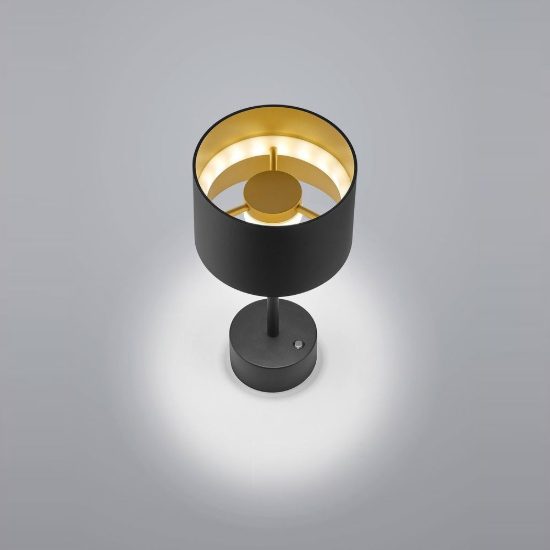 Abat-jour led 5w cct 2700k 6000k per comodino moderno nero