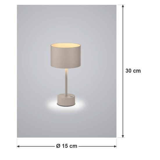 Abat-jour led 5w cct 2700k 6000k per comodino moderno sabbia