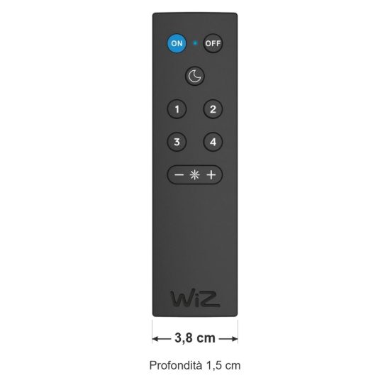 Telecomando wiz per prodotti smart con funzione di collegamento nero