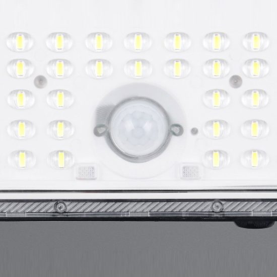 Proiettore solare da esterno led 18w 4000k con telecomando sensore di movimento ip65 nero