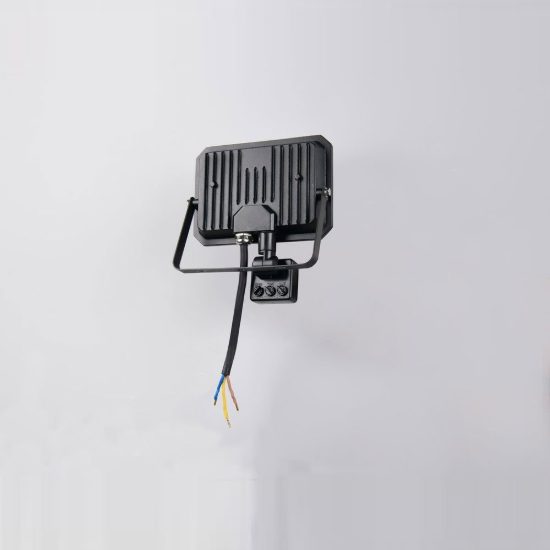 Proiettore da esterno led 30w 4000k con sensore di movimento ip44 orientabile nero