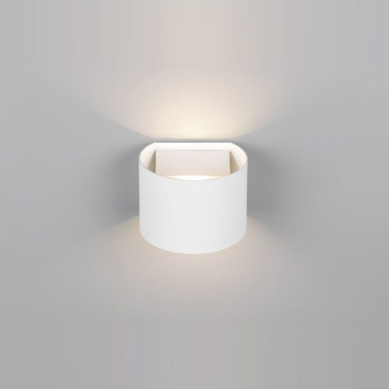 Applique da esterno ricaricabile led 2w 3000k con sensore di movimento ip44 stondata bianca