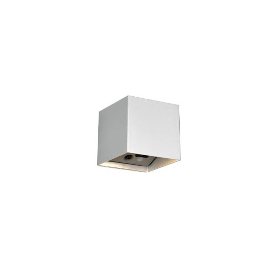 Applique da esterno ricaricabile led 2w 3000k con sensore di movimento ip44 quadrata titanio