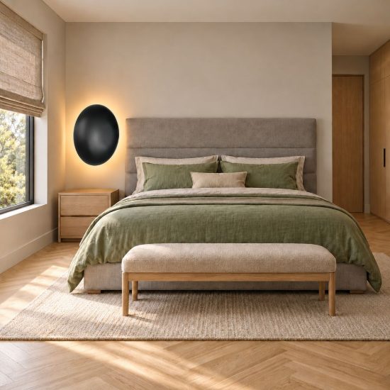 Applique per soggiorno ricaricabile led 1,5w 3000k touch moderna a forma di fungo nera