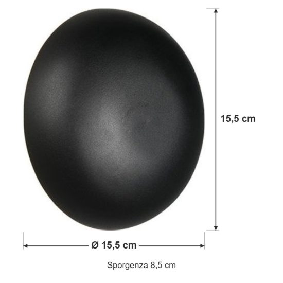 Applique per soggiorno ricaricabile led 1,5w 3000k touch moderna a forma di fungo nera