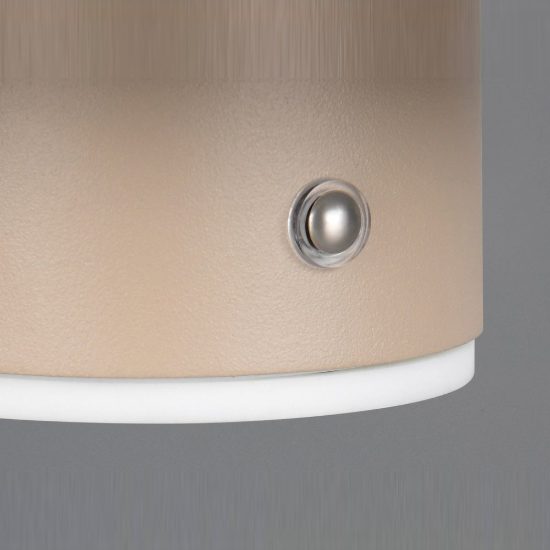 Applique per soggiorno ricaricabile led 1,5w 3000k touch moderna a forma di fungo beige