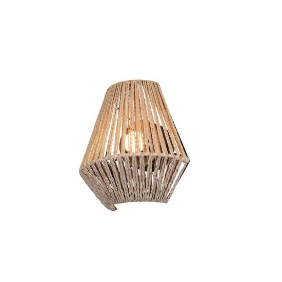 Applique per soggiorno ricaricabile led 1,5w 3000k touch in filato di carta intrecciato marrone
