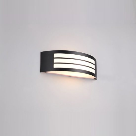 Applique da esterno ip44 moderna bi-emissione nera