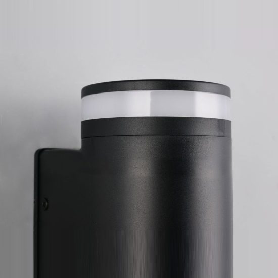 Applique da esterno 2 luci ip44 moderna nera con luce su giu