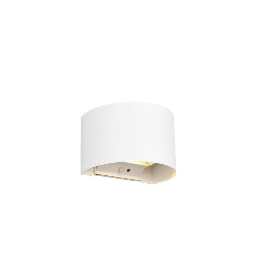 Applique da esterno ricaricabile led 1w 3000k con sensore di movimento ip44 tonda bianca