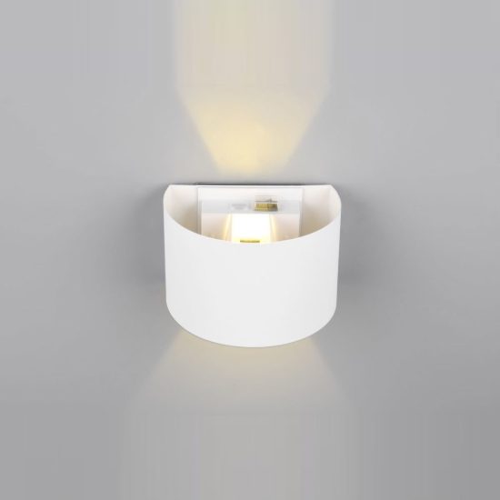 Applique da esterno ricaricabile led 1w 3000k con sensore di movimento ip44 tonda bianca