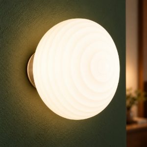 Applique per salotto ricaricabile led 1,5w 3000k touch moderna ottone satinato con vetro bianco