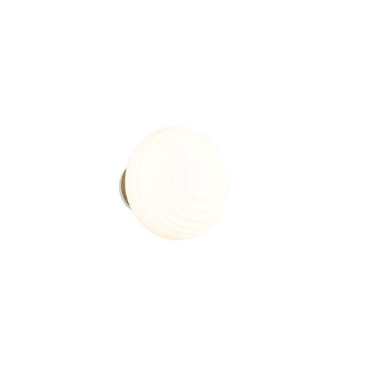 Applique per salotto ricaricabile led 1,5w 3000k touch moderna ottone satinato con vetro bianco