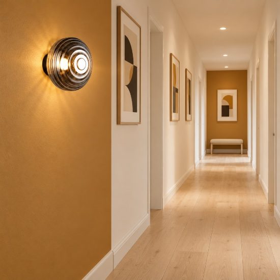 Applique per salotto ricaricabile led 1,5w 3000k touch moderna nera con vetro fume