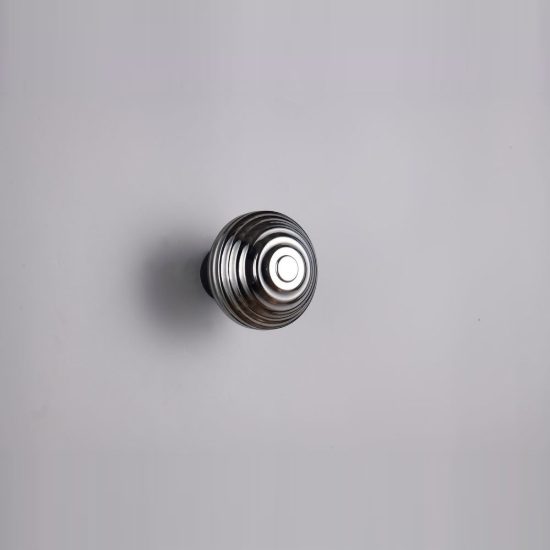 Applique per salotto ricaricabile led 1,5w 3000k touch moderna nera con vetro fume