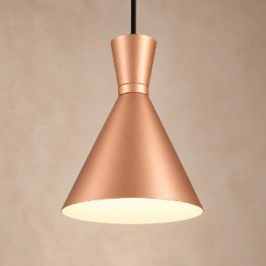 Lampada a sospensione per sala da pranzo moderna caffe con paralume a doppio cono