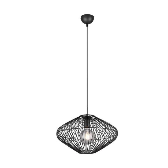Lampadario a sospensione per soggiorno moderno a gabbia nero