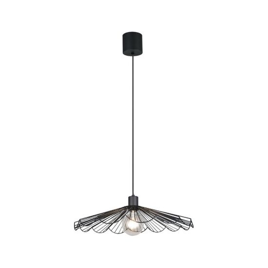 Lampadario a sospensione piccolo per sala da pranzo moderno nero a ventaglio