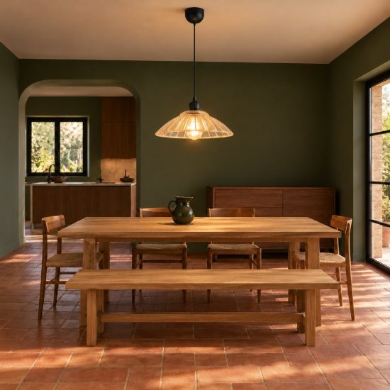 Lampadario a sospensione per sala da pranzo nero con vetro lavorato ambra