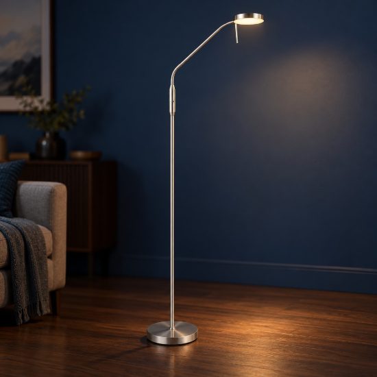 Piantana ricaricabile led 3w 2700k 4000k 6000k touch per soggiorno orientabile nichel opaco
