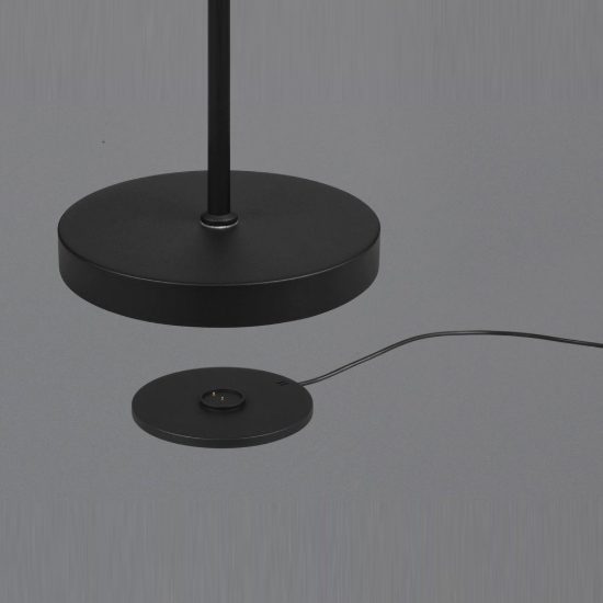 Lampada da terra ricaricabile led 3w 2700k 4000k 6000k touch per soggiorno orientabile nera