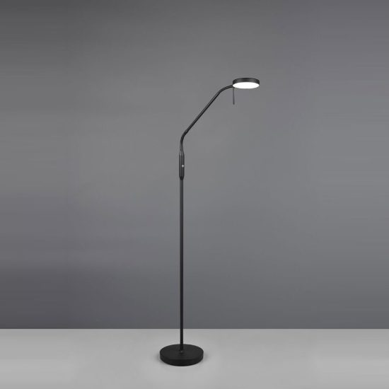 Lampada da terra ricaricabile led 3w 2700k 4000k 6000k touch per soggiorno orientabile nera