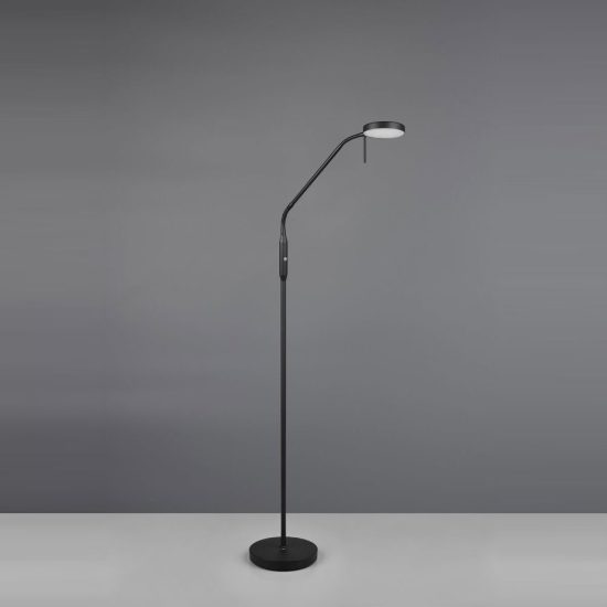 Lampada da terra ricaricabile led 3w 2700k 4000k 6000k touch per soggiorno orientabile nera