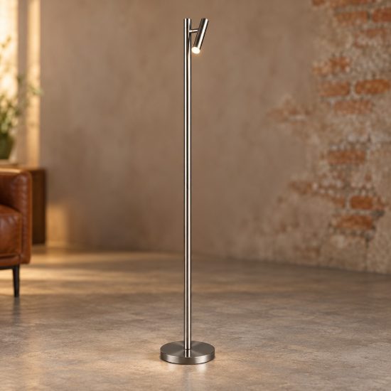 Piantana ricaricabile led 3w cct 3000k 4000k 6500k touch per soggiorno orientabile nichel opaco