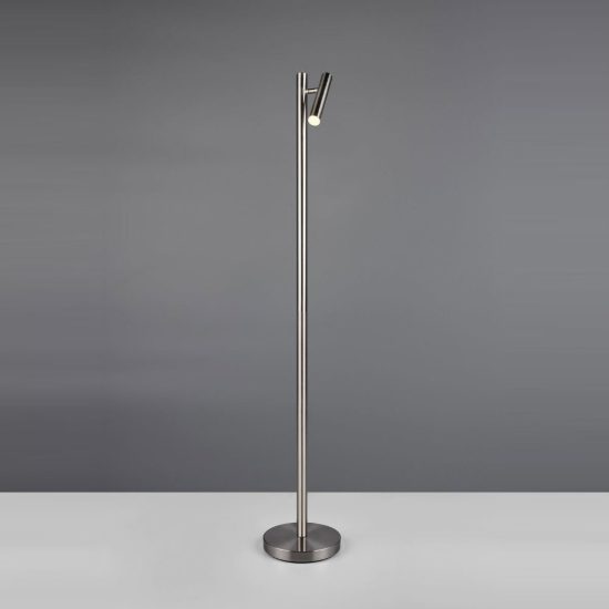 Piantana ricaricabile led 3w cct 3000k 4000k 6500k touch per soggiorno orientabile nichel opaco