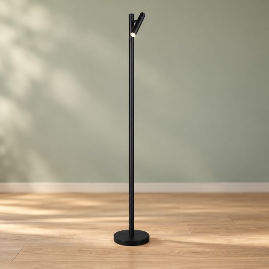 Lampada da terra ricaricabile led 3w cct 3000k 4000k 6500k touch per soggiorno orientabile nera